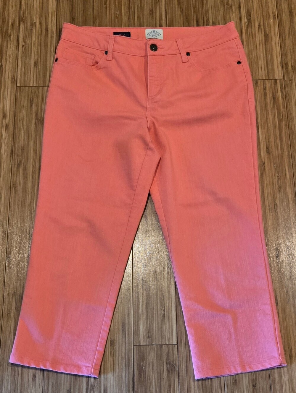 St Johns Bay Women's Coral Cropped Jeans